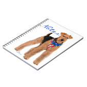 Patriottische Airedale Terrier Notitieboek (Linkerzijde)