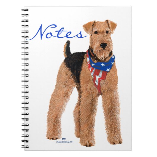 Patriottische Airedale Terrier Notitieboek (Voorkant)