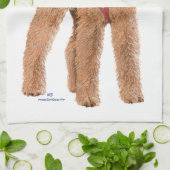 Patriottische Airedale Terrier Theedoek (Gevouwen)