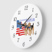 Patriottische Airedale Terriërs Grote Klok (Hoek)