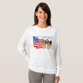 Patriottische Airedale Terriërs T-shirt (Voorkant volledig)