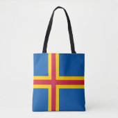 Patriottische Åland-eilanden vlag Tote Bag (Voorkant)
