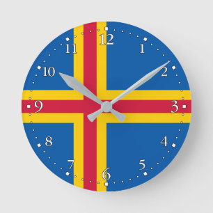 Patriottische Ålandeilanden vlag Ronde Klok