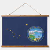 Patriottische Alaska Tapestry, Alaska Flag Hangend Wandkleed (Voorkant)
