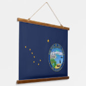 Patriottische Alaska Tapestry, Alaska Flag Hangend Wandkleed (Gebogen)