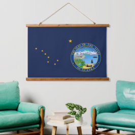 Patriottische Alaska Tapestry, Alaska Flag Hangend Wandkleed