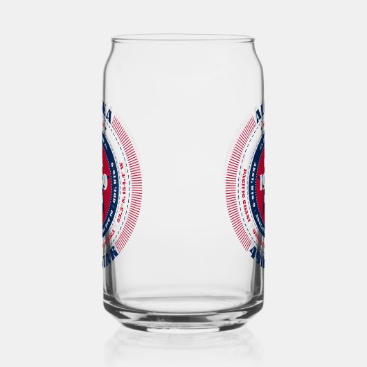 Patriottische Alaska Typography Drinkware Set Blikvorm Glas (Rechts)