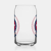 Patriottische Alaska Typography Drinkware Set Blikvorm Glas (Links)