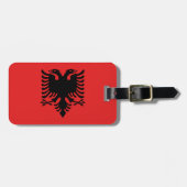 Patriottische Albanese vlag Bagagelabel (Voorkant horizontaal)