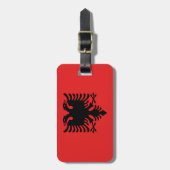 Patriottische Albanese vlag Bagagelabel (Voorkant verticaal)
