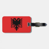 Patriottische Albanese vlag Bagagelabel (Achterkant horizontaal)