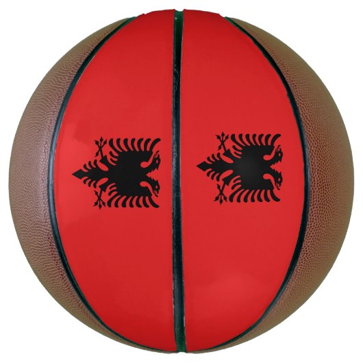 Patriottische Albanese vlag Basketbal (Verticaal)