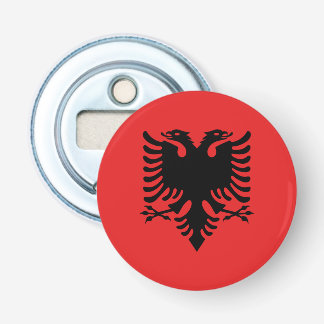 Patriottische Albanese vlag Button Flesopener