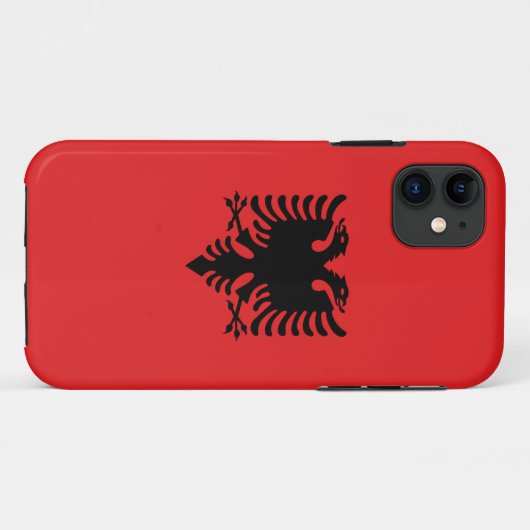 Patriottische Albanese vlag Case-Mate iPhone Case (Achterkant (horizontaal))
