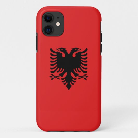Patriottische Albanese vlag Case-Mate iPhone Case (Achterkant)