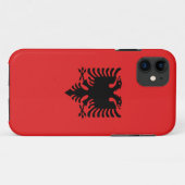 Patriottische Albanese vlag Case-Mate iPhone Case (Achterkant (horizontaal))