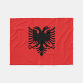 Patriottische Albanese vlag Fleece Deken (Voorkant (Horizontaal))