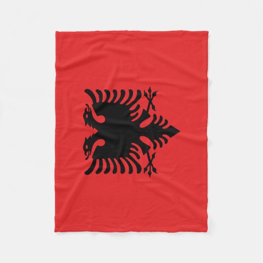 Patriottische Albanese vlag Fleece Deken (Voorkant)
