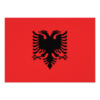 Patriottische Albanese vlag Foto Afdruk