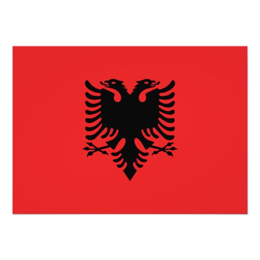 Patriottische Albanese vlag Foto Afdruk (Voorkant)