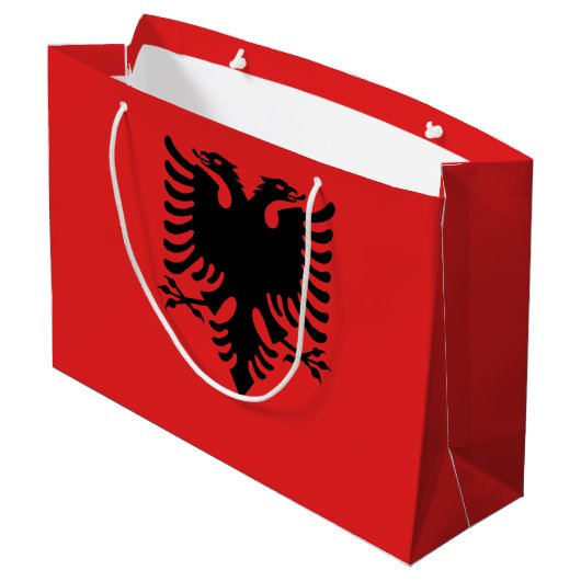 Patriottische Albanese vlag Groot Cadeauzakje (Achterkant Gekanteld)