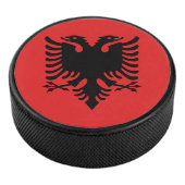 Patriottische Albanese vlag Hockey Puck (3/4)