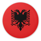 Patriottische Albanese vlag Keramische Knop (Voorkant)