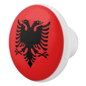 Patriottische Albanese vlag Keramische Knop (Rechts)