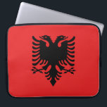 Patriottische Albanese vlag Laptop Sleeve<br><div class="desc">De nationale vlag van Albanië.</div>