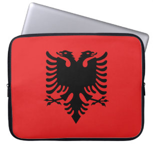 Patriottische Albanese vlag Laptop Sleeve