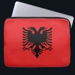 Patriottische Albanese vlag Laptop Sleeve<br><div class="desc">De nationale vlag van Albanië.</div>
