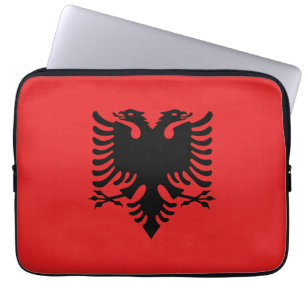 Patriottische Albanese vlag Laptop Sleeve