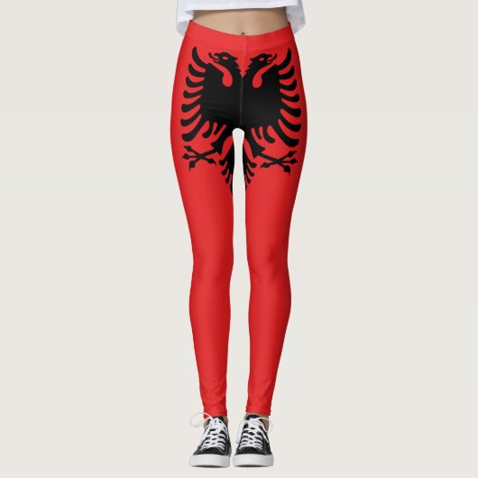 Patriottische Albanese vlag Leggings (Voorkant)