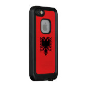 Patriottische Albanese vlag LifeProof iPhone Hoesje (Achterkant / rechts)