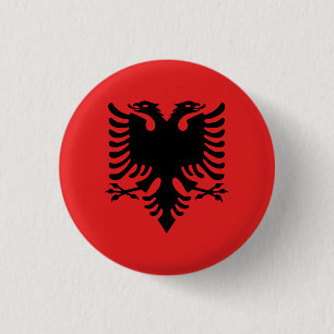 Patriottische Albanese vlag Ronde Button 3,2 Cm