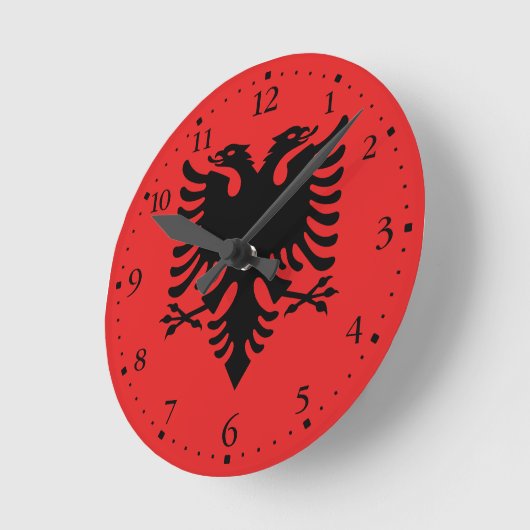 Patriottische Albanese vlag Ronde Klok (Hoek)