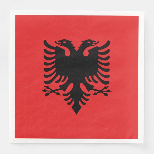 Patriottische Albanese vlag Servet (Voorkant)
