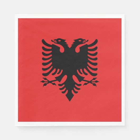 Patriottische Albanese vlag Servet (Voorkant)