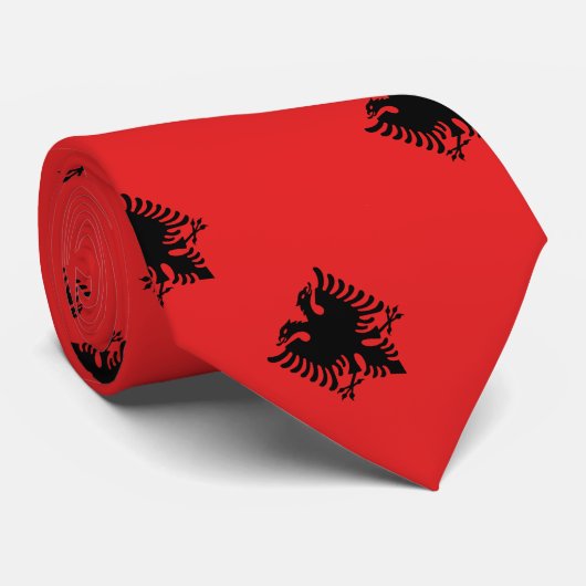 Patriottische Albanese vlag Stropdas (Opgerold)