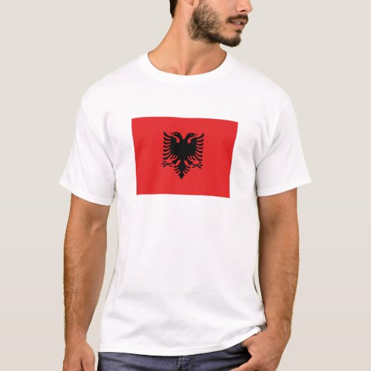 Patriottische Albanese vlag T-shirt (Voorkant)