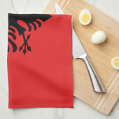 Patriottische Albanese vlag Theedoek (Quarter Fold)