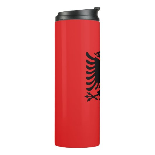 Patriottische Albanese vlag Thermosbeker (Gedraaid links)