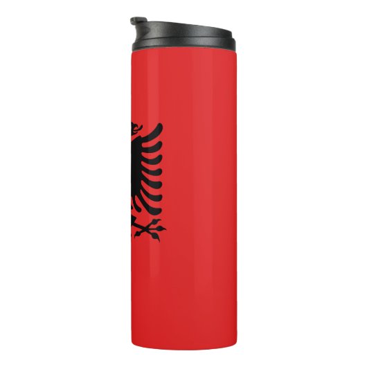Patriottische Albanese vlag Thermosbeker (Geroteerd rechts)