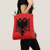 Patriottische Albanese vlag Tote Bag (Dichtbij)