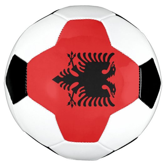 Patriottische Albanese vlag Voetbal (Gedraaid)