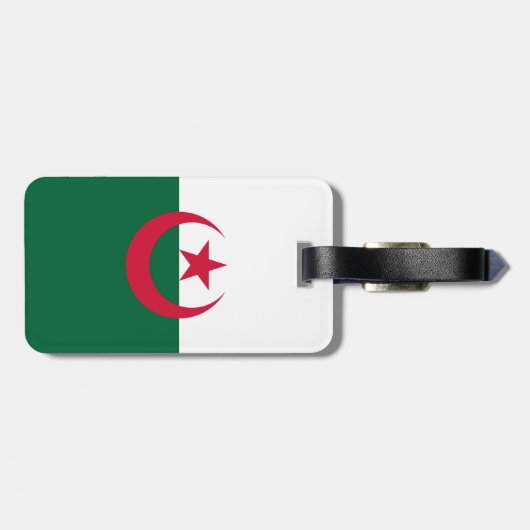 Patriottische Algerijnse vlag Bagagelabel (Achterkant horizontaal)