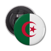 Patriottische Algerijnse vlag Button Flesopener (Voorkant)