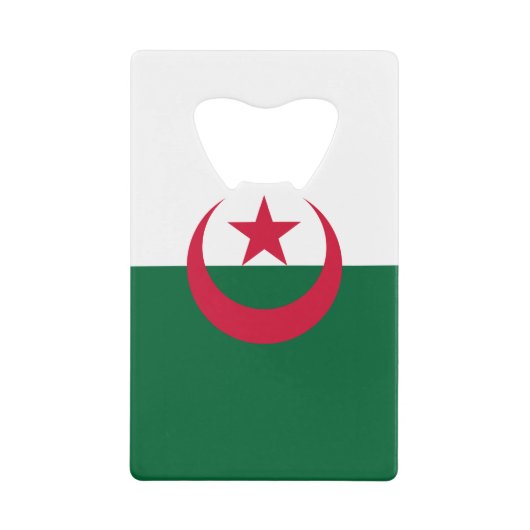 Patriottische Algerijnse vlag Creditkaart Flessenopener (Voorkant)