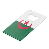 Patriottische Algerijnse vlag Creditkaart Flessenopener (Voorkant Gekanteld)