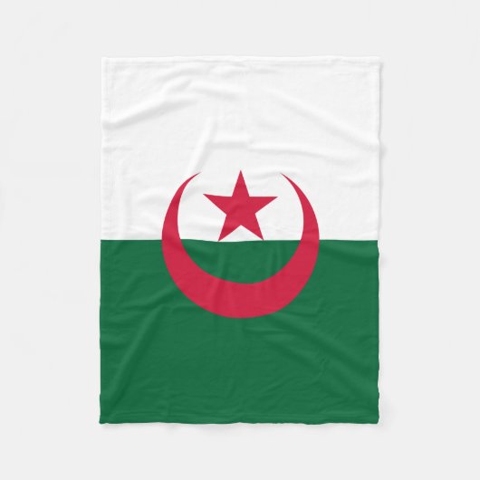 Patriottische Algerijnse vlag Fleece Deken (Voorkant)